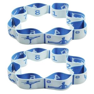 2pcs Stretching Band Gymnastics with 8 Regulable Loop Resistance Band for Outdoor Workouts