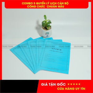 COMBO 5 Quyển lý lịch Cán bộ Công chức mẫu 1a-BNV/2008