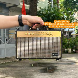 Loa Xách Tay Bluetooth TW318 Công nghệ âm thanh tối ưu từ Mạnh Tiến- Thiết Kế Sang Trọng Âm Thanh Sóng Động Chất Lượng Cao Tặng Kèm 2 Micro Không Dây