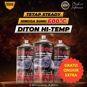 Diton Hi Temp Pilok Pilox Cat Diton Anti Panas Hitam Diton Hi-Temp Black Untuk Knalpot & Blok Mesin