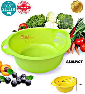 (BISA COD) PROMO Baskom Wadah Saringan Cuci Beras Sayur Buah Serbaguna