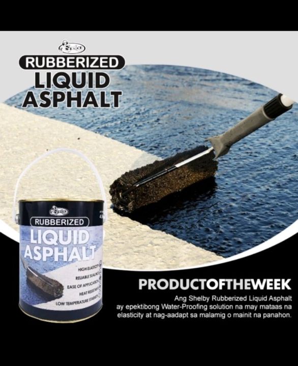 Shelby Rubberized Liquid Asphalt 4 Liters Waterproofing Paint | Lazada PH