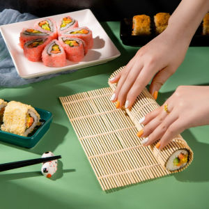 1pc 24cm Bamboo Sushi Mat Japanese Maki Sushi DIY Rolling Maker Roller Japan Bento Maker Home Living Kitchen Tools