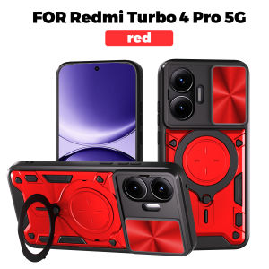 เคสสำหรับ Redmi Turbo 4 Pro 5G | Redmi Turbo 4เคสโทรศัพท์ฝาหลัง Xiaomi Redmi เทอร์โบ4 Pro 5 Gproof ขายึดรถบัมพ์กันกระแทกรูปแบบซีดีกล้องหน้าต่างเลื่อนได้ป้องกันกรอบ TPU แบบนุ่ม