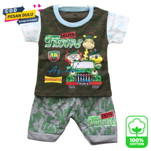 Set Baju Anak Bayi Motif Army Usia 0-12 Bulan | Baju Bayi Laki Laki 0 sampai 6 bulan - Pilihan Warna, Real Pict, COD - Silahkan Chat Admin untuk Request Warna