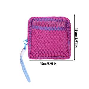 4Pcs Fine Mesh Beach Pouch / Cosmetic Bag with Wrist Strap / Travel Organizer Toiletry Bags