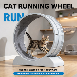 Cat Treadmill Cat Exercise Wheel  Removable Mat Pet Fitness Training Toy for Indoor Promote Health/Weight Loss
