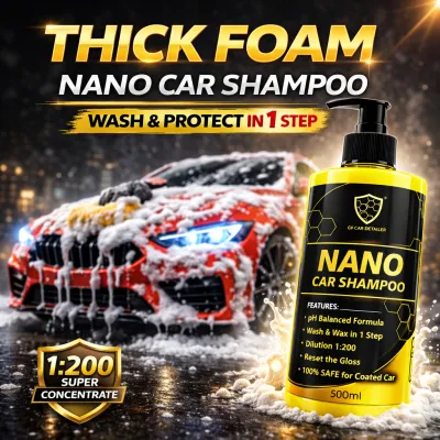 【CP CAR Detailer】Nano Car Shampoo Car Wash Shampoo 2 In 1 Car Shampoo and Wax In 1 Step