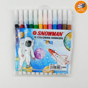 Spidol Snowman 12 Warna Coloring Markers PW-12A