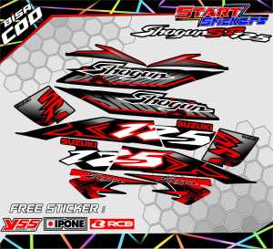 STRIPING VARIASI SUZUKI SHOGUN 125 SP / STICKER LIST MOTOR SUZUKI SHOGUN 125 SP
