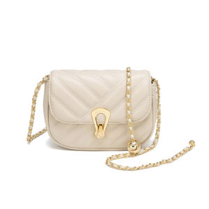 IELGY Messenger shoulder bag womens small fragrant style small golden ball rhombic chain bag