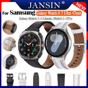Dây Da cho Samsung Galaxy Watch Ultra 7 4 6Classic 47mm 43mm 42mm 46mm Đồng hồ thông minh Watch 7 6 5 4 40mm 44mm Galaxy Watch 5 pro 45mm thay thế Dây đeo cổ tay