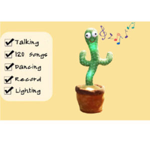🇸🇬 [In Stock] Dancing Cactus Toy Electric Plush Musical Toys Swing Twisted Singing and Dancing Early Childhood Education lluminated Record Funny Dolls 120 Songs