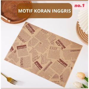 25 Lembar Kertas Bungkus Kue 28 x 38 CM / Wax Paper Kertas Roti / Kertas Roti Baking Paper / Kertas Minyak Alas Kue / Kertas Tatakan Kue / wax Paper Kue / Kertas Kue L25
