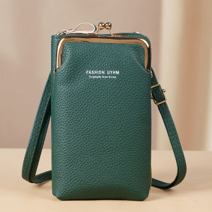 กระเป๋าสะพายข้างเล็กแบบไหล่เดียวลายลิ้นจี่ สไตล์เกาหลี สีพื้น กระเป๋าศัพท์อเนกประสงค์ ความจุขนาดใหญ่ กระเป๋าเล็กสำหรับผู้หญิง Hot