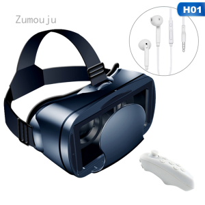 【Local sellers＋COD】3D Headset With Remote ControllerVirtual Reality Helmet VR Glasses For VR Games And 3D Movies For Apple IOS Android 5.0-7.0 Inches Smartphones-Free Earphone Gift