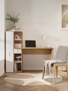 Desk with Bookshelf Integrated Study Retractable Study Table Modern Minimalist Multi-Functional Combination Computer Desk