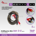 TOP สายสัญญาณทองแดงแท้ RCA 2ออก2 มี 0.5M/1.0M/2.0M/3.0M/4.0M/5.0M สายวาย2รุ่นให้เลือก สายสัญญาณเสียง 2 ออก 2 สายทองแดงแท้ สายสัญญาณเสียง Matador. 