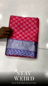 (READYSTOCK) NEW LAUNCHING SOUTH STYLE  DESIGNER SOFT LICHI SILK SAREE/ DINNER SAREE (ETA:- 5DAYS)