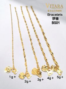 Emas 916 Gelang Tangan / Rantai Tangan Gila-Gila | Gold 916 Bracelets BS01/BK22