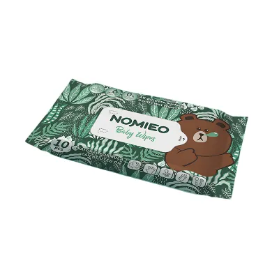 [New] Nomieo Travel Pack Wet Wipes 10s/Pack 100% Pure Water Unscented Portable Newborn Baby Wipes