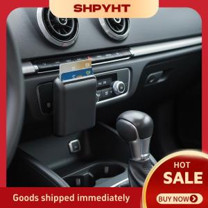 SHPYHT✨ Universal Car Card Reader Holder with Storage Box 2 in 1 Car Seat Gap Organizer for Credit ID Parking Card Slot Easy Access and Space Saving