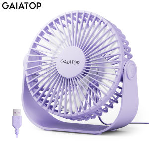 USB desktop fan 3-speed strong airflow 5.5 inch (approximately 14.9 cm) silent small portable desk fan 90 ° rotating personal cooling fan suitable for bedroom home office travel