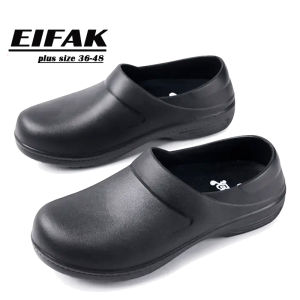 EIFAK 👨‍🍳👨‍🍳Chef Shoes for Men Women Non Slip & Oil-proof Kitchen Shoes Waterproof Garden Safety Work Shoes White Nurse Shoes Outdoor Water Proof Shoes for Rain Shoes 36-45