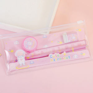 Gratis Semua - Alat Tulis Set Mini Stationary / Set Alat Tulis 5 In 1 Karakter / Warna-Warni Astronot Stationary / Set Alat Tulis