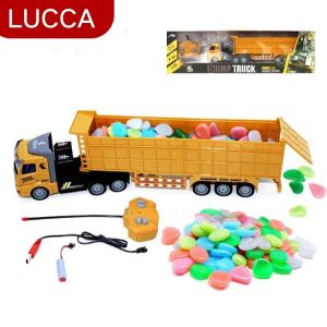 Remote Control Dump Truck 36cm RC Semi-mounted Construction Truck Transport Dump Beko di cas Mainan anak