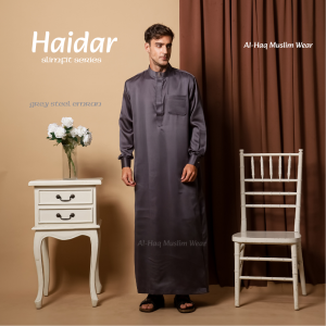 AL HAQ Jubah Haidar Series AntiUV Gamis Umroh Jubah haji Jubah Pria Premium Jubah Slimfit Gamis Pria