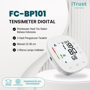 iTrust FC-BP101 Alat Cek Tensi Darah Tensimeter Digital - 3 Indikator Warna Suara & Bahasa Indonesia