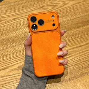 Official Original Frosted Cowboy Leather Phone Case For iPhone 17 16 15 14 13 Pro Max 17Pro Nonslip Shockproof Soft Bumper Cover
