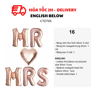 Bộ Bóng Chữ Nhiều Mẫu Bride To Be Groom To Be Trang Trí Tiệc Chia Tay Độc Thân - Bachelorette Parties Balloon Combo With Multiple Options CTDT65