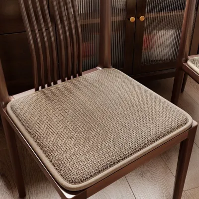 CANGMOTION Memory Foam Chair Cushion Thick 1.5cm Non Slip Chair Mat Breathable 40x40/45x45cm Linen Fabric Seat Pad Dining Chair