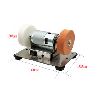 Electric Mini Table Grinder - Dual Grit Sanding & Polishing Machine with Variable Speed for Drilling Sharpening & DIY Home Projects