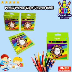 Crayon Pensil Warna 12 pcs Ukuran Kecil / Collor Pencil Paper Box Classic / R B