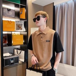 Summer POLO Shirt Mens Short-sleeved Ins Tide Brand Lapel T-shirt Casual Loose 2022 New Korean Version of The Trend Top