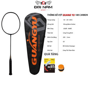 Vợt Cầu Lông 4U Guang Yu Căng Sẵn Full Carbon Thân Dẻo Siêu Nhẹ + Tặng Cuốn Cán Và Túi Đựng