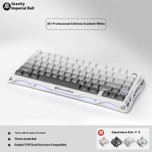 GravaStar Mercury K1 Wireless Gaming Keyboard Backlight - Sakura Pink