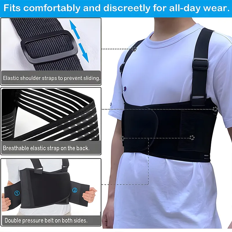 Rib Fracture Support Brace, Breathable Rib Fracture Fixed Belt, Adjustable  Chest Lumbar Protector Strap Belt, Sternum, Rib & Chest Support Brace