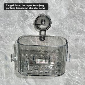 Nyaman COD Rak Gantung Dinding Acrylic Rak Gantung Multifungsi Tempel Dinding Organizer Storage Rak Penyimpanan Cangkir Hisap/Multi Hanging