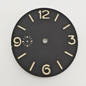 38.8MM Pilot Dial Watch Accessories Green Luminous Suitable ETA6497/ST3600 Manual Movement