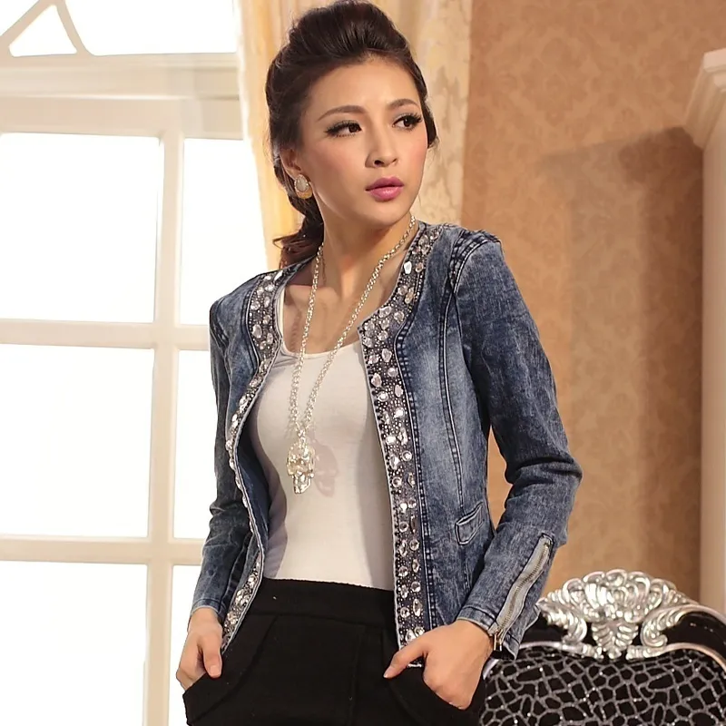 Ladies short jeans jacket hotsell