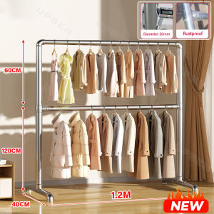 Heavy Duty Drying Rack Sampayan Carbon Steel Windproof Adjustable Foldable Clothes Rack for Outdoor