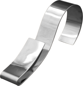 JYPCS TableTop Question Mark Belt Display Stand in Gold Silver and Black with Metallic Finish for Retail Display