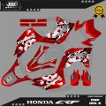 DECAL STICKER MOTOR  HONDA CRF FULLBODY - FREE REQUEST NAMA DAN NOMOR - CRF 001. 