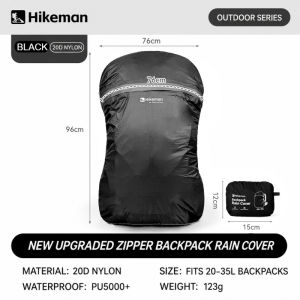 Outdoor Camping Backpack Rain Cover Tear Resistant Full Coverage Dustproof Waterproof Protective Cover for Hiking