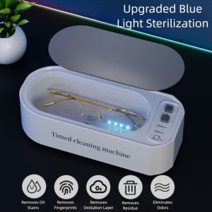 SIXIS USB có thể sạc lại Máy làm sạch kính siêu âm Dụng cụ vệ sinh Tần số cao Dung dịch vệ sinh kính áp tròng Di động Dung dịch làm sạch cọ trang điểm Hộ gia đình
