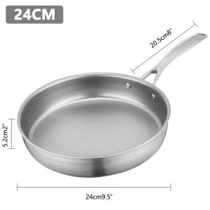 Konco 24/26Cm Titan Nguyên Chất Chảo Chảo Chảo Rán Không Dính Chảo Nồi Nấu Ăn Bếp Ga Chảo Trung Quốc Dụng Cụ Nhà Bếp Cho Bếp Ga Và Bếp Từ Món Quà Tân Gia